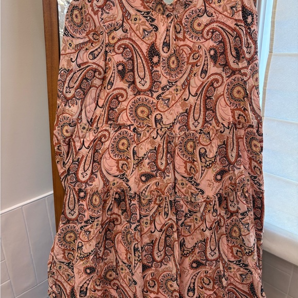 Anthropologie Cady Paisley Tiered Mockneck Tunic Dress Long Sleeve Dress XS - Picture 4 of 5